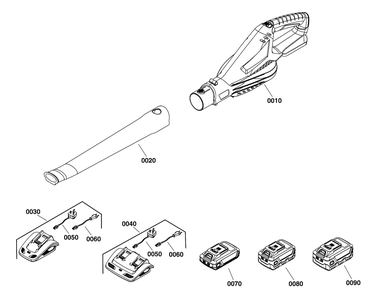 Part Location Diagram of BP20273A Murray Tube, Blower, 18v